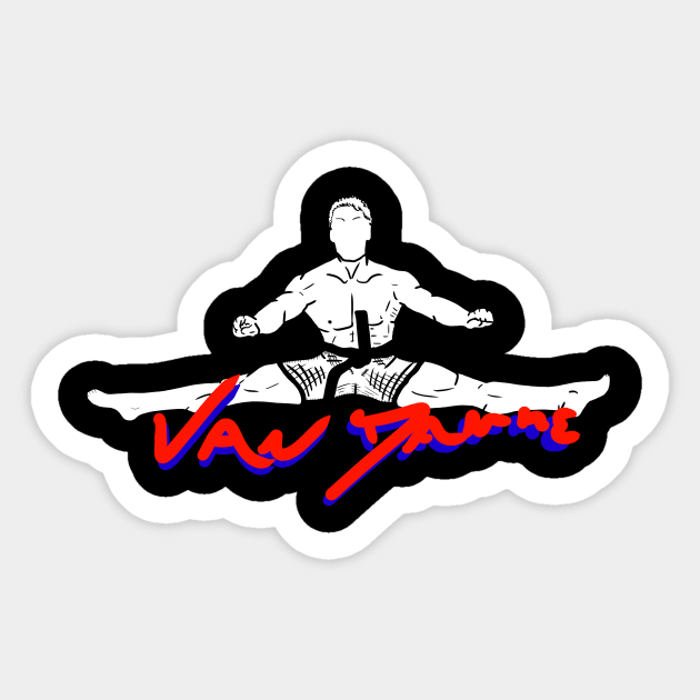 Jean Claude Van Damme JCVD  JUMP Classic 80's Sticker by Diyutaka